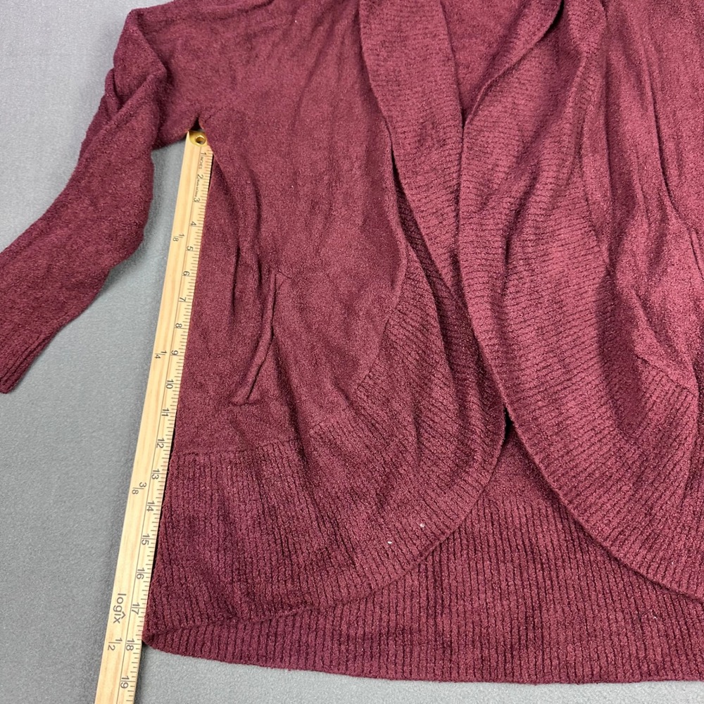 Max & Mia Womens XXL Burgundy Open Front Shawl Collar Knit Cardigan XS7645US/0M - Picture 3 of 7